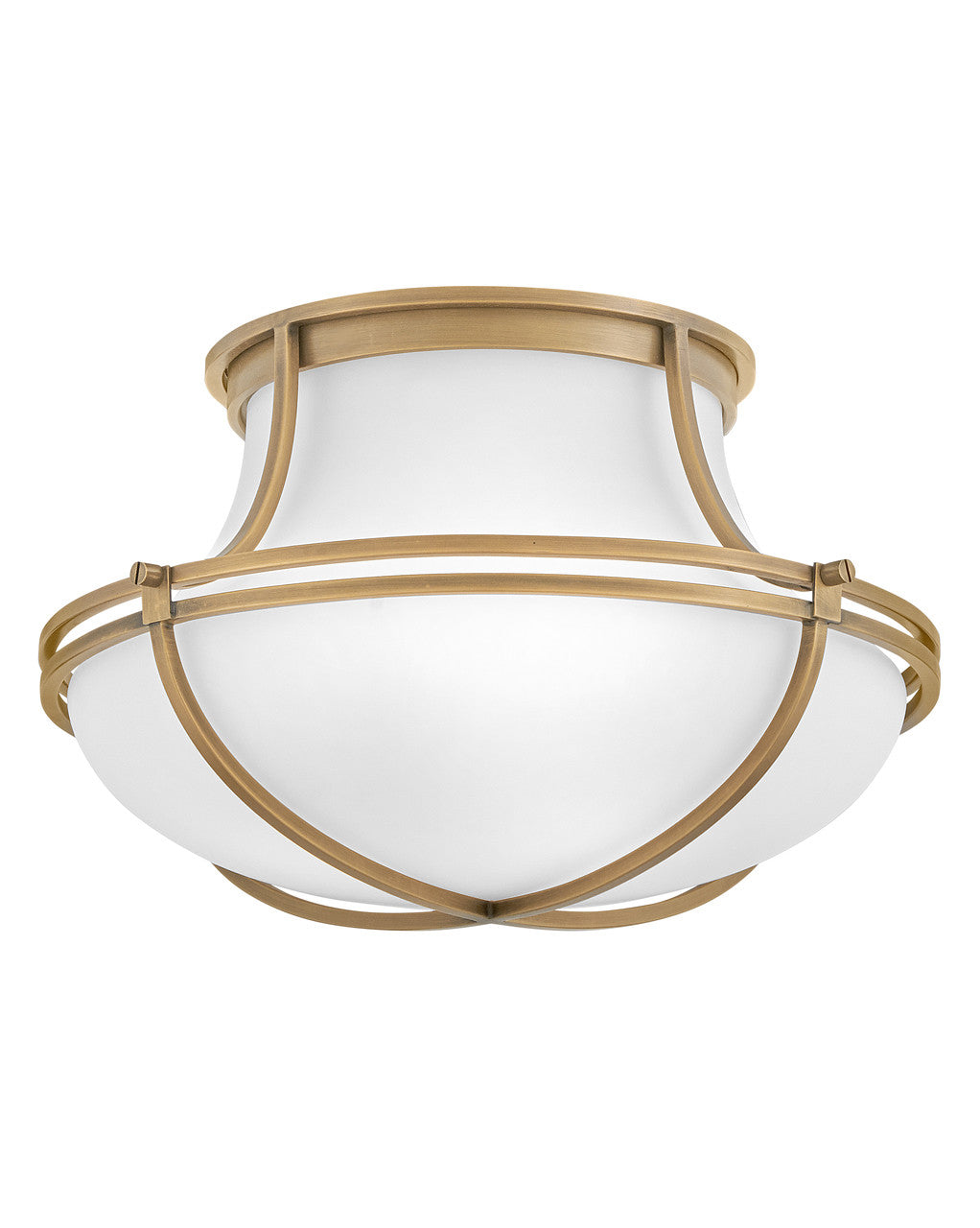 Hinkley Lighting Saddler Medium Flush Mount Heritage Brass 44491HB