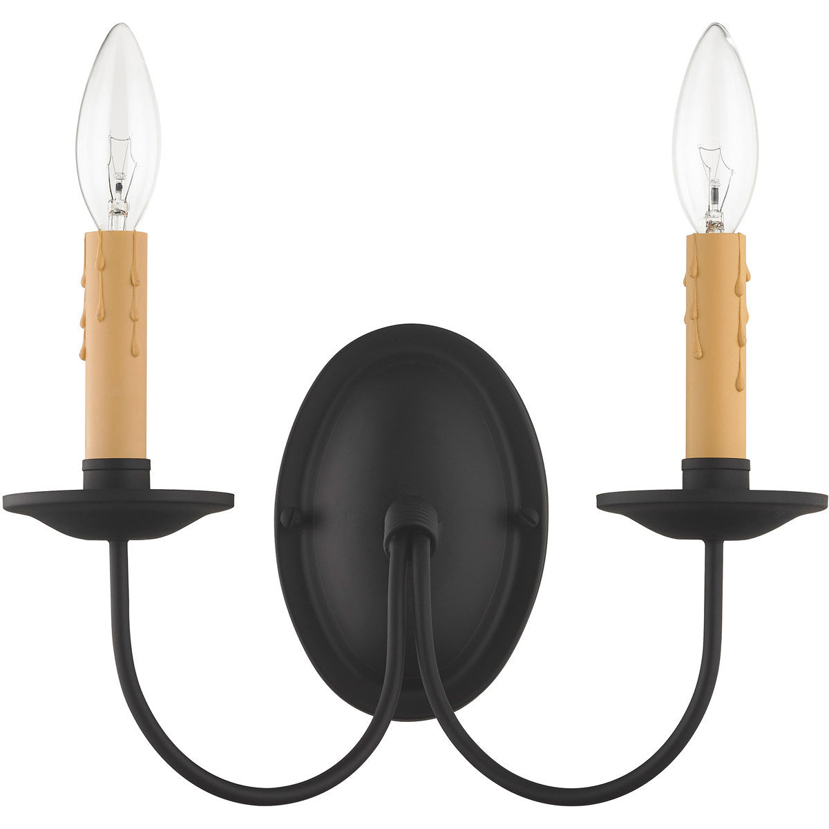 Livex Lighting Heritage Collection 2 Light Black Wall Sconce in Black 4452-04