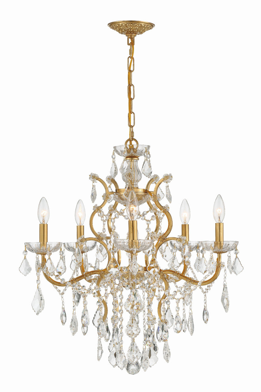 Crystorama Filmore 6 Light Hand Cut Crystal Antique Gold Chandelier 4455-GA-CL-MWP