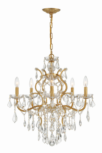 Crystorama Filmore 6 Light Hand Cut Crystal Antique Gold Chandelier 4455-GA-CL-MWP