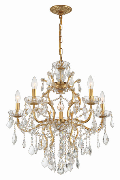 Crystorama Filmore 6 Light Hand Cut Crystal Antique Gold Chandelier 4455-GA-CL-MWP