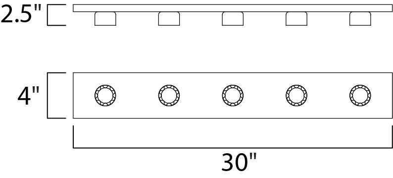 Maxim Essentials 5-Light Bath Vanity Strip Light in Polished Chrome 4455PC