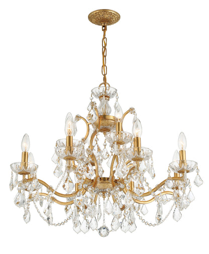 Crystorama Filmore 12 Light Antique Gold Chandelier 4456-GA-CL-MWP