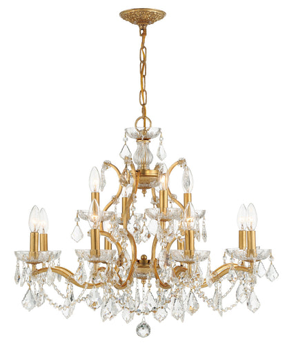 Crystorama Filmore 12 Light Antique Gold Chandelier 4456-GA-CL-MWP