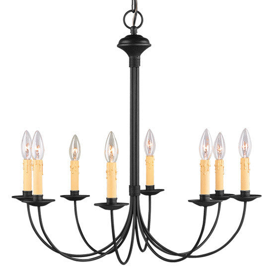 Livex Lighting Heritage Collection 8 Light Black Chandelier in Black 4458-04