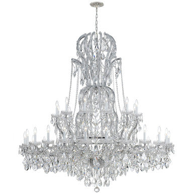 Crystorama Maria Theresa 37 Light Hand Cut Crystal Polished Chrome Chandelier 4460-CH-CL-MWP