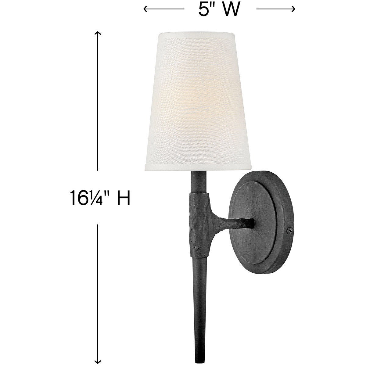 Hinkley Lighting Beaumont Single Light Sconce Black 4460BK