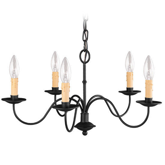 Livex Lighting Heritage Collection 5 Light Black Chandelier in Black 4465-04