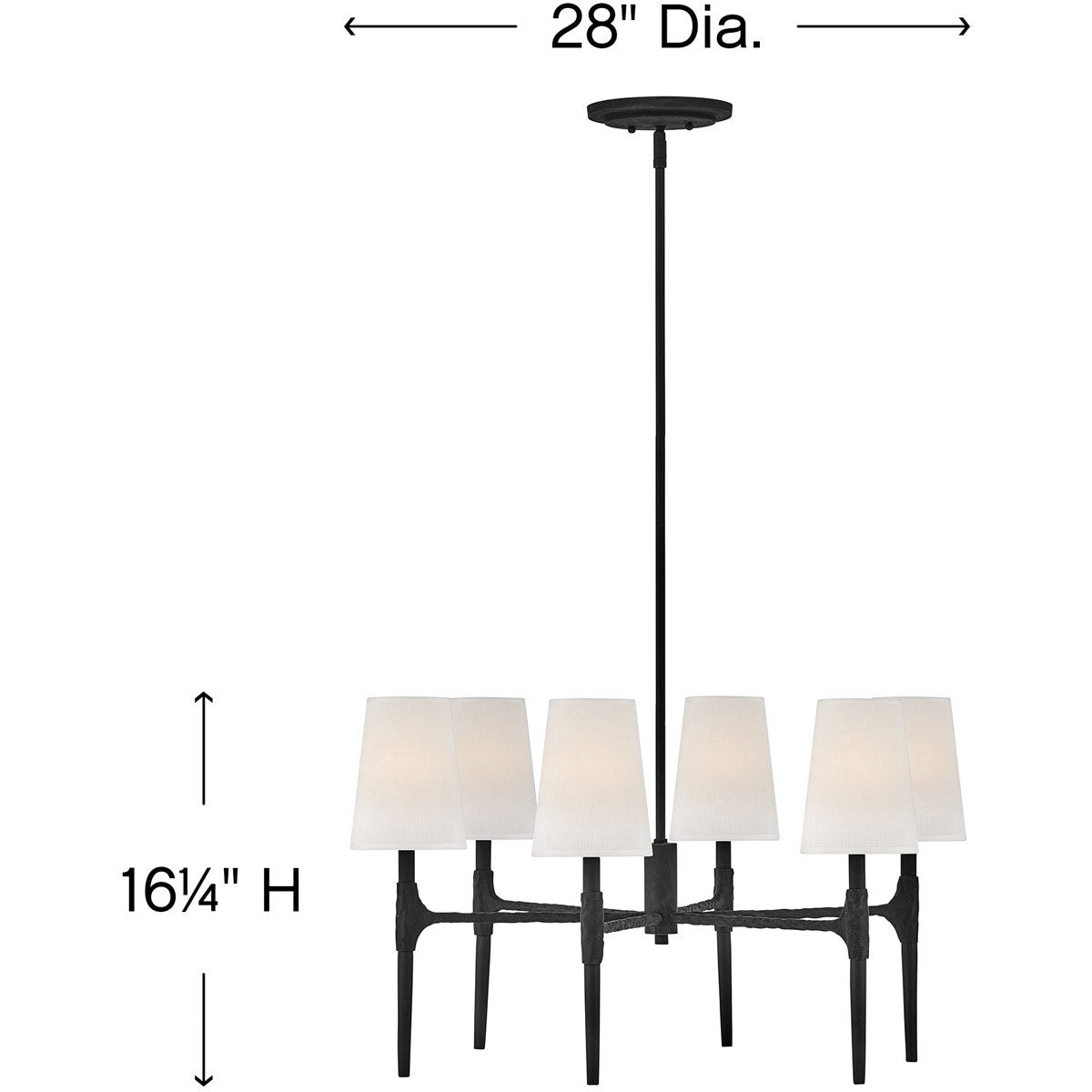 Hinkley Lighting Beaumont Medium Single Tier Black 4466BK