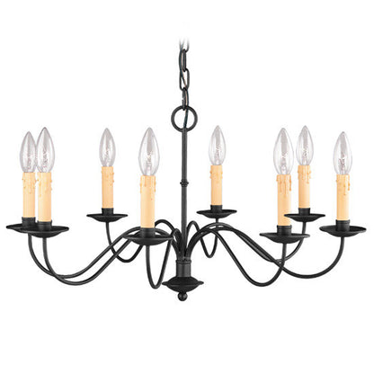 Livex Lighting Heritage Collection 8 Light Black Chandelier in Black 4468-04