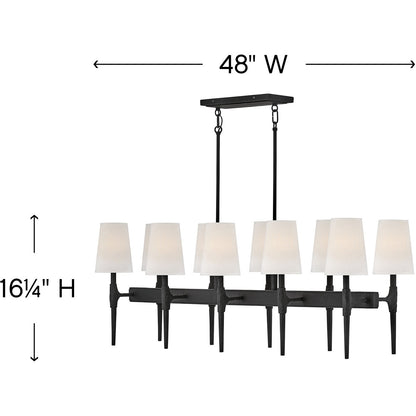 Hinkley Lighting Beaumont Ten Light Linear Black 4469BK