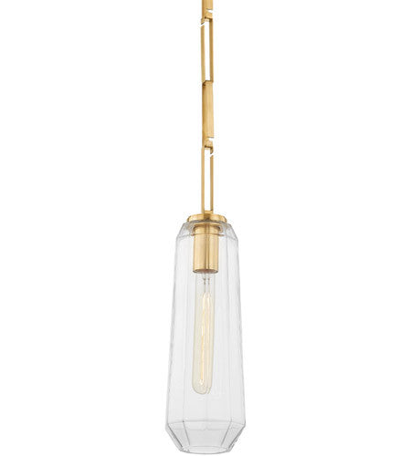 Corbett Lighting Copenhagen 1 Light Pendant in Brass 447-14-VB