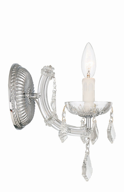 Crystorama Maria Theresa 1 Light Hand Cut Crystal Polished Chrome Wall Mount 4471-CH-CL-MWP