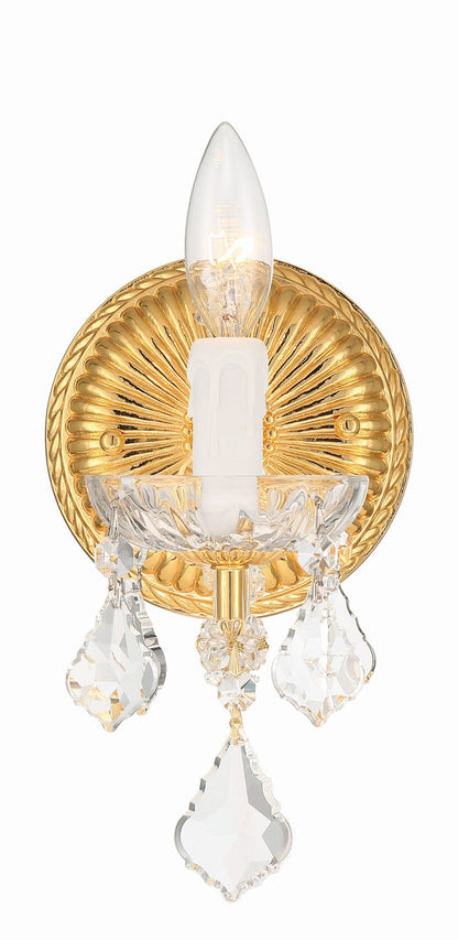 Crystorama Maria Theresa 1 Light Hand Cut Crystal Gold Wall Mount 4471-GD-CL-MWP