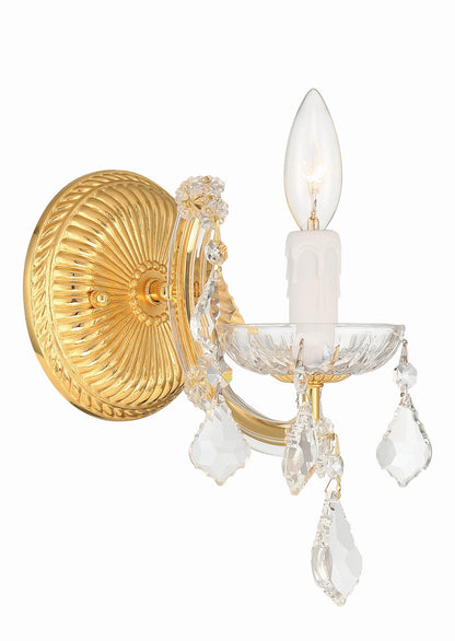 Crystorama Maria Theresa 1 Light Hand Cut Crystal Gold Wall Mount 4471-GD-CL-MWP