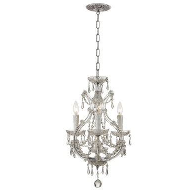 Crystorama Maria Theresa 4 Light Clear Italian Crystal Polished Chrome Mini Chandelier 4473-CH-CL-I