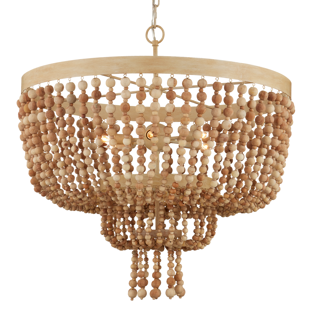 Currey & Co. Sabia 28" Beaded 6-Light Chandelier 9000-1163