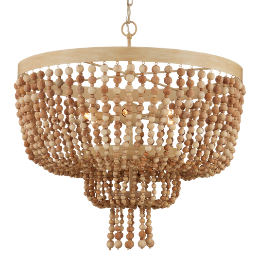 Currey & Co. Sabia 28" Beaded 6-Light Chandelier 9000-1163