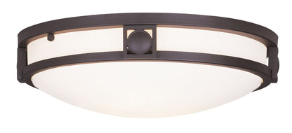 Livex Lighting Titania Collection 2 Light Bronze Ceiling Mount in Bronze 4487-07