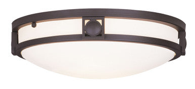 Livex Lighting Titania Collection 2 Light Bronze Ceiling Mount in Bronze 4487-07