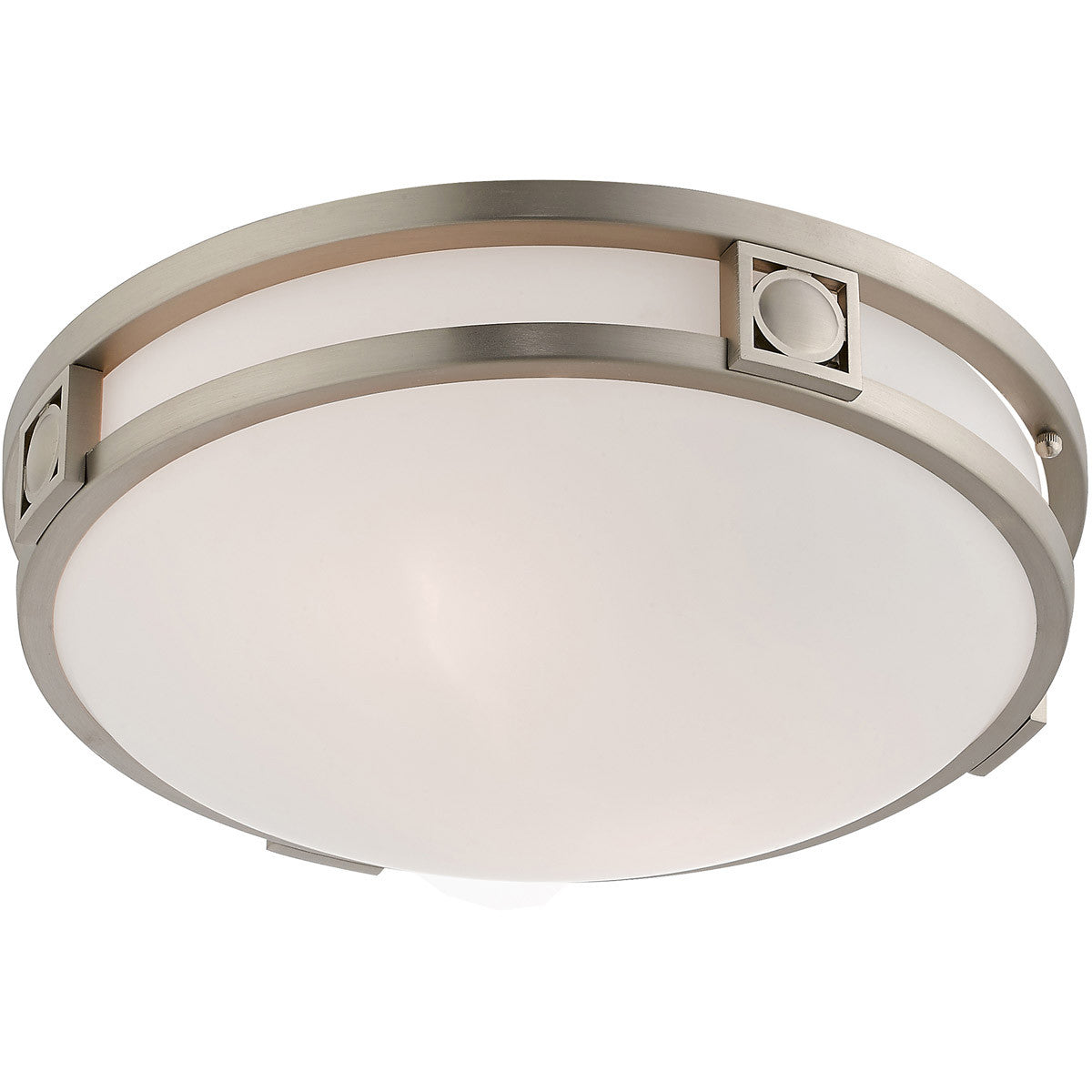 Livex Lighting Titania Collection 2 Light Brushed Nickel Ceiling Mount in Brushed Nickel 4487-91