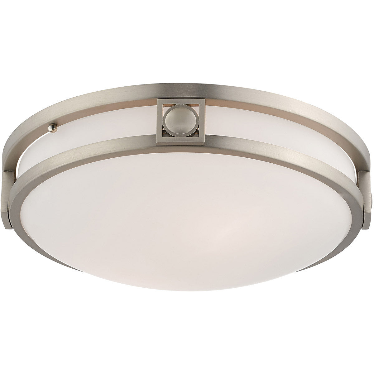 Livex Lighting Titania Collection 2 Light Brushed Nickel Ceiling Mount in Brushed Nickel 4487-91