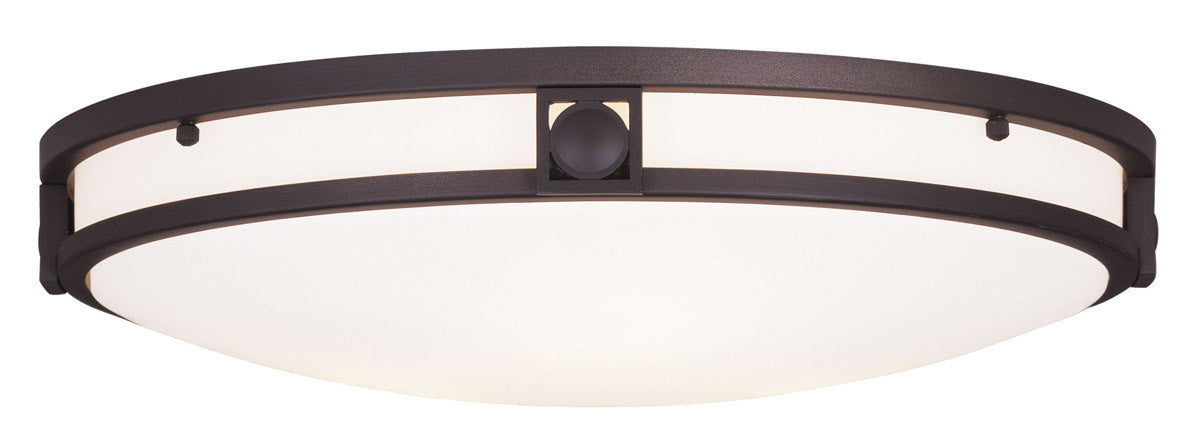 Livex Lighting Titania Collection 3 Light Bronze Ceiling Mount in Bronze 4488-07