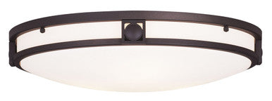 Livex Lighting Titania Collection 3 Light Bronze Ceiling Mount in Bronze 4488-07