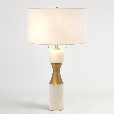 Global Views Marble Cinch Lamp in White 8.82883