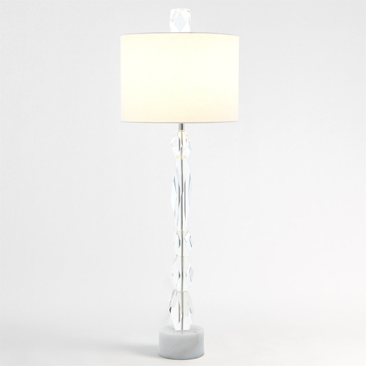 Global Views Facette Lamp with White Marble Base RT8.80005