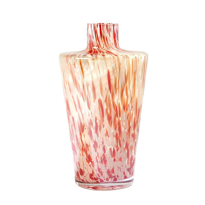 Global Views Confetti Shoulder Vase-Red/Beige-Large 6.60524