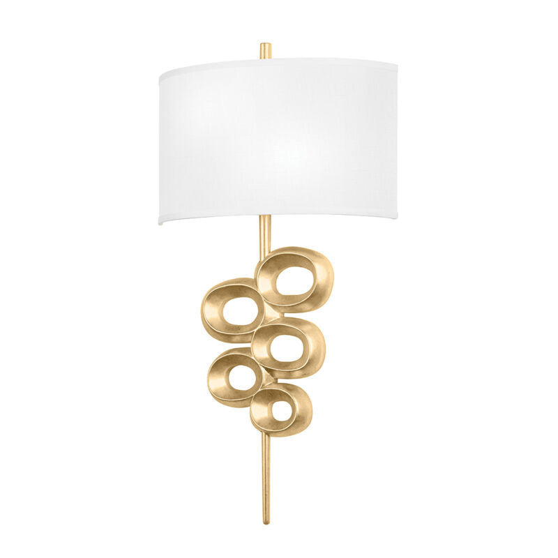 Corbett Lighting Tourmaline Wall Sconce in Vintage Gold Leaf 450-16-VGL