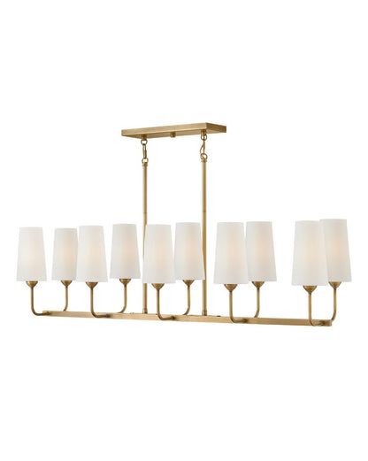 Hinkley Lighting Lewis Ten Light Linear in Heritage Brass 45005HB