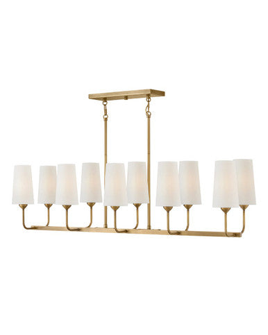 Hinkley Lighting Lewis Ten Light Linear in Heritage Brass 45005HB