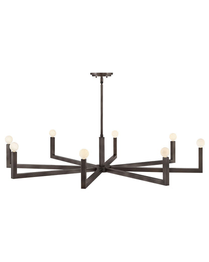 Hinkley Lighting Ezra Large Single Tier Chandelier in Black Oxide 45049BX