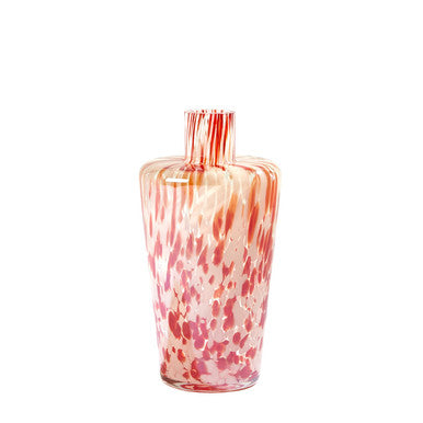 Global Views Confetti Shoulder Vase-Red/Beige-Small 6.60525