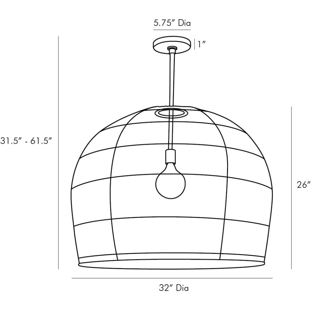 Arteriors Home Swami Large Pendant 45061