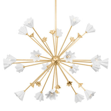 Corbett Lighting Julieta Chandelier in Vintage Gold Leaf 451-44-VGL