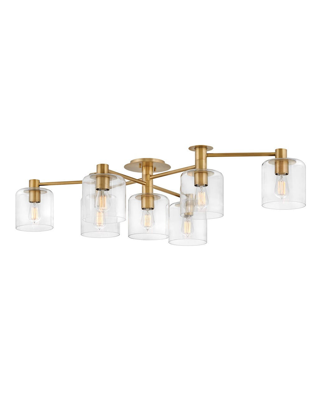 Hinkley Lighting Axel Extra Large Semi-flush Mount Heritage Brass 4513HB