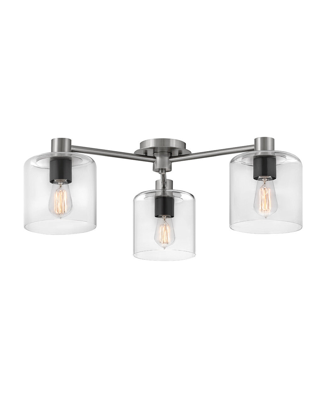 Hinkley Lighting Axel Large Semi-Flush Mount in Brushed Nickel 4514BN