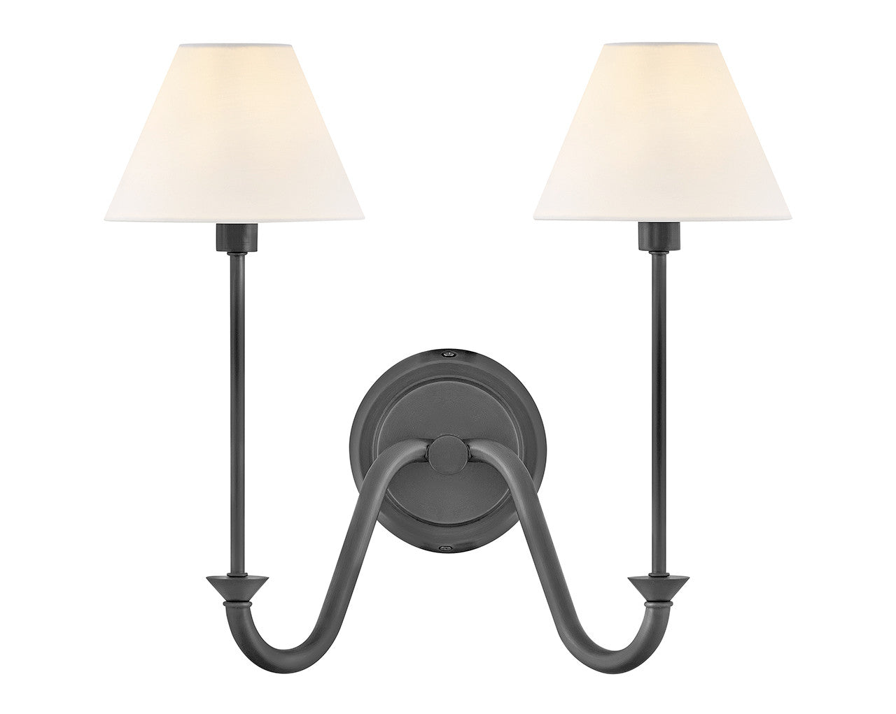 Hinkley Lighting Greta Medium Two Light Sconce in Blackened Brass 45162BLB