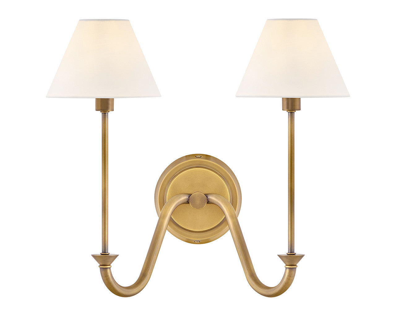 Hinkley Lighting Greta Medium Two Light Sconce in Heritage Brass 45162HB