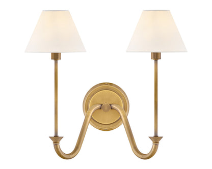 Hinkley Lighting Greta Medium Two Light Sconce in Heritage Brass 45162HB