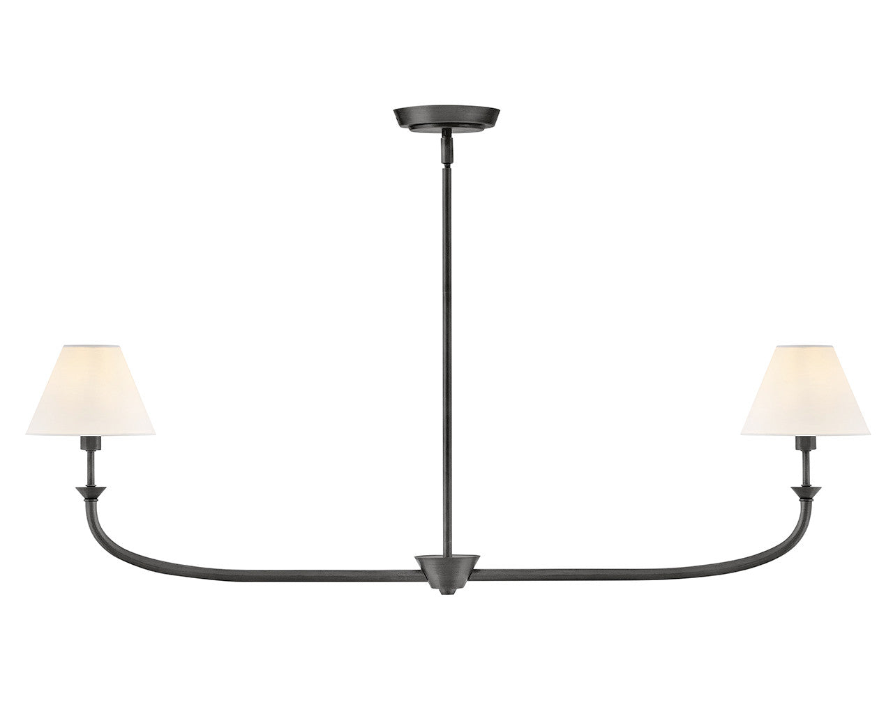 Hinkley Lighting Greta Medium Two Light Linear in Blackened Brass 45164BLB