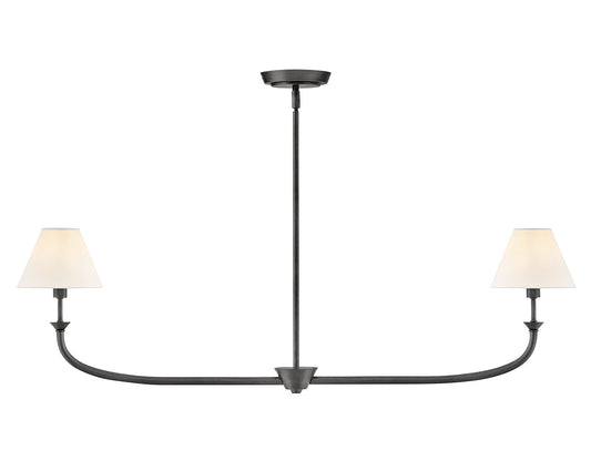 Hinkley Lighting Greta Medium Two Light Linear in Blackened Brass 45164BLB