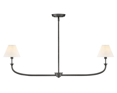 Hinkley Lighting Greta Medium Two Light Linear in Blackened Brass 45164BLB