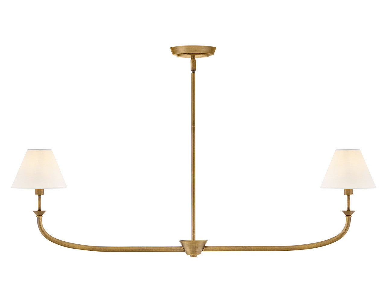 Hinkley Lighting Greta Medium Two Light Linear in Heritage Brass 45164HB