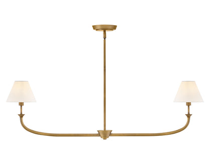 Hinkley Lighting Greta Medium Two Light Linear in Heritage Brass 45164HB