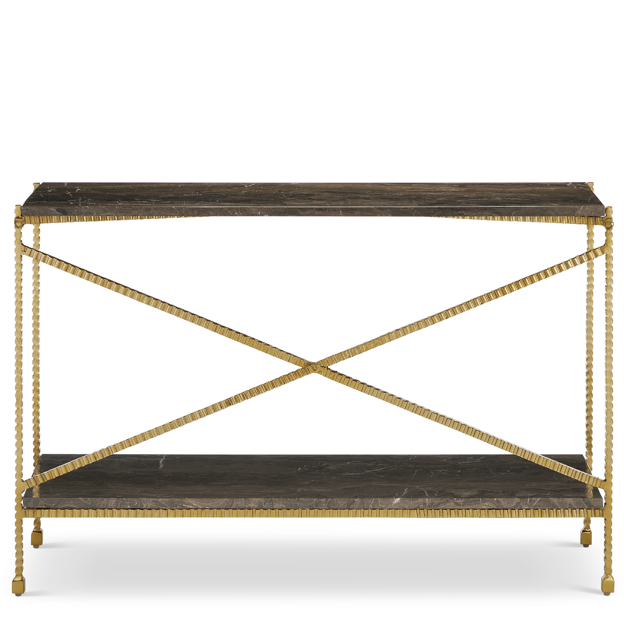 Currey & Co. Flying Marble Gold Console Table 4000-0173