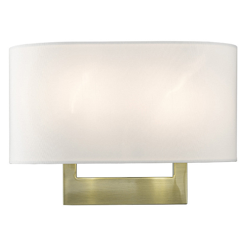 Livex Lighting ADA Wall Sconces Collection 2 Light Antique Brass Medium ADA Sconce 45221-01